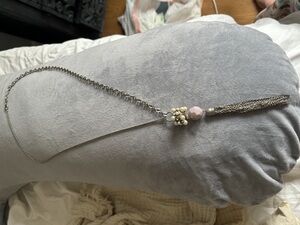 Altar’d State silver Lavender tassel necklace